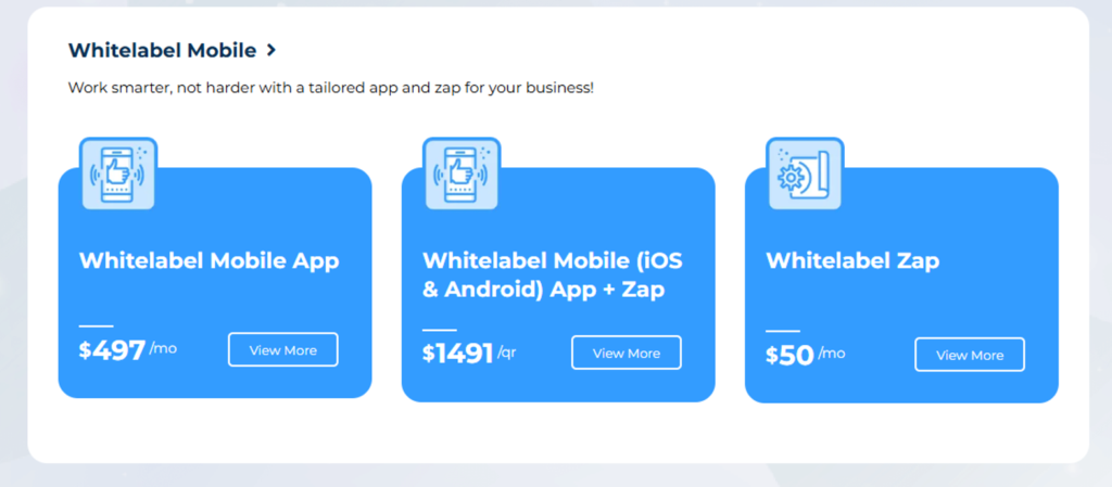 gohighlevel mobile app whitelabel