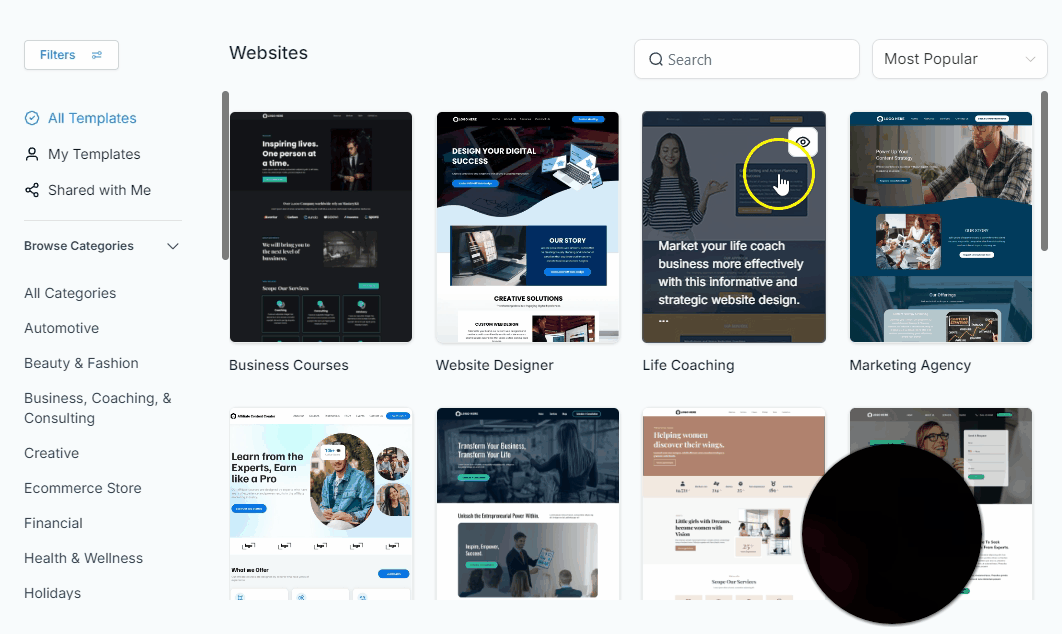 Creating landing pages and funnels
